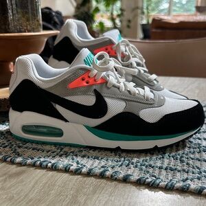 Women’s Nike Air Max Correlate, Black & White w/Teal & Coral Accents